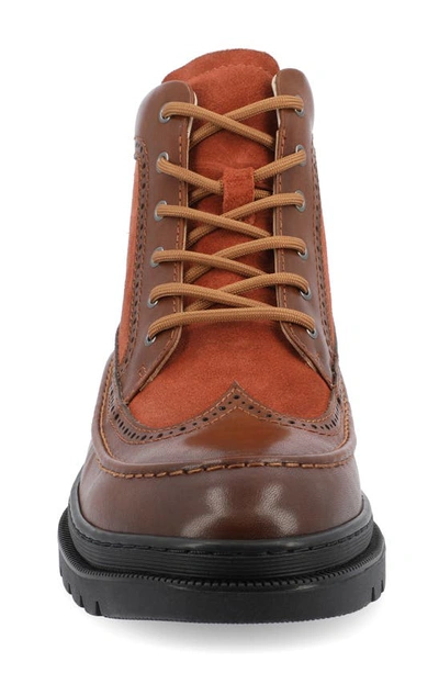 Shop Taft Leather Lug Sole Boot In Honey