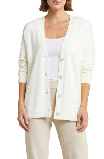 Shop Barefoot Dreams Cozychic™ Lite® Cable Detail Cardigan In Pearl