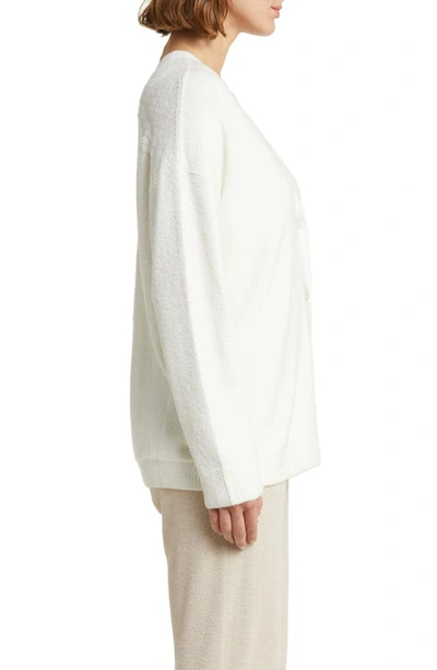 Shop Barefoot Dreams Cozychic™ Lite® Cable Detail Cardigan In Pearl