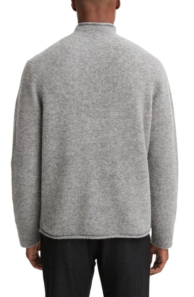 Shop Vince Roll Neck Sweater In Med H Grey
