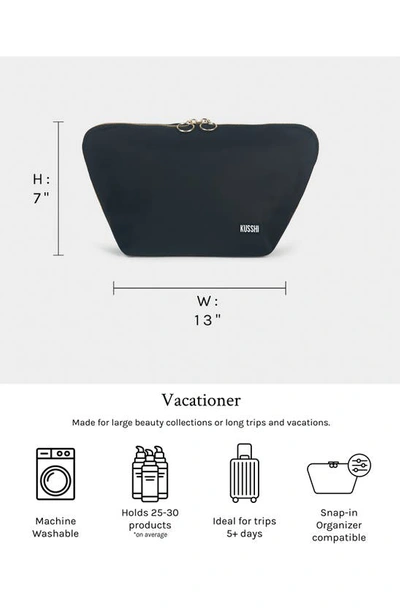 Shop Kusshi Vacationer Makeup Bag In Black/ Cool Grey