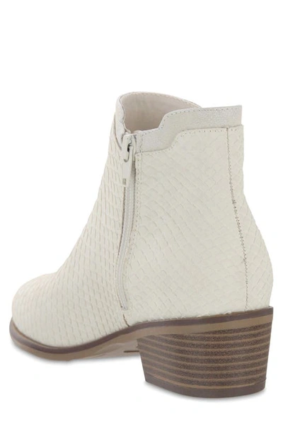 Shop Mia Amore Talya Bootie In Ivory Pyth