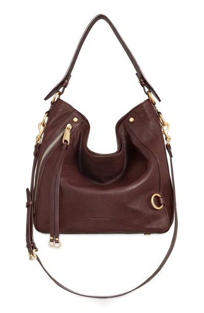 Shop Rebecca Minkoff Mab Leather Hobo Bag In Cigaro