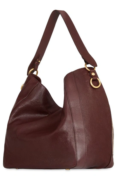 Shop Rebecca Minkoff Mab Leather Hobo Bag In Cigaro