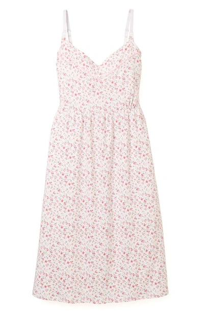 Shop Petite Plume Luxe Floral Pima Cotton Maternity Nightgown In Dorset Floral