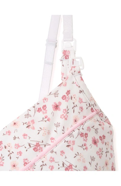 Petite Plume Luxe Floral Pima Cotton Maternity Nightgown In Dorset Floral