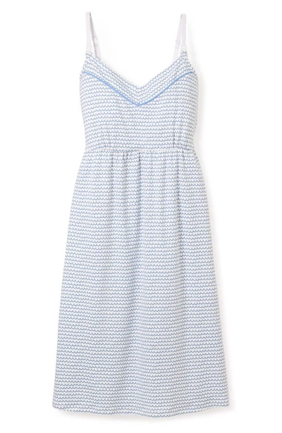 Shop Petite Plume Luxe Pima Cotton Jersey Maternity/nursing Nightgown In La Mer