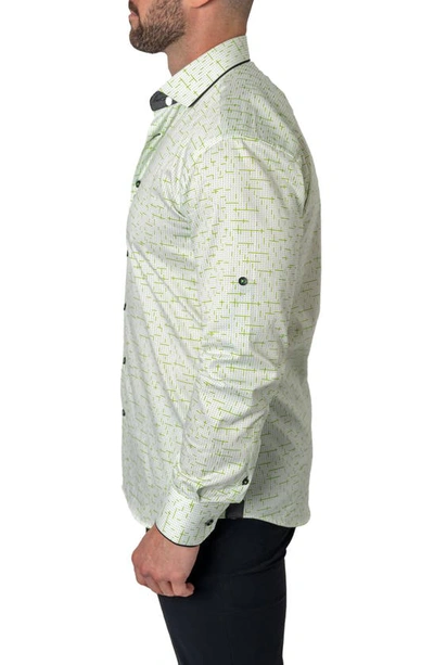 Maceoo Class Tetris Button-up Shirt In Green