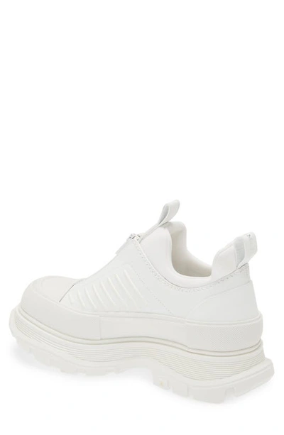 Shop Alexander Mcqueen Tread Slick Moto Low Top Sneaker In White/ Off White