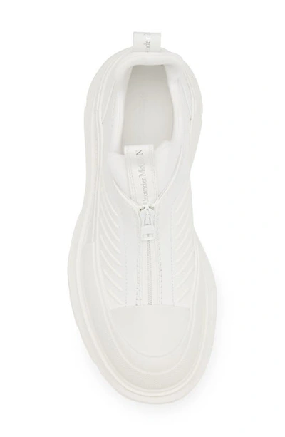Shop Alexander Mcqueen Tread Slick Moto Low Top Sneaker In White/ Off White