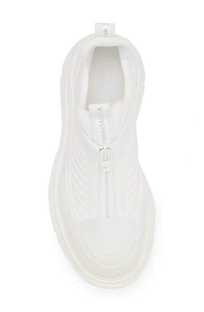 Alexander Mcqueen Tread Slick Moto Low Top Sneaker In White/ Off White