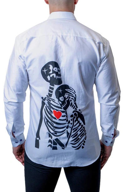 Maceoo Fibonacci Till Death White Button-up Shirt In White
