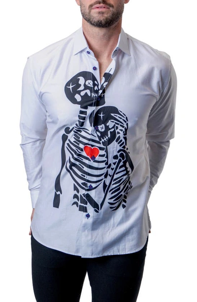 Maceoo Fibonacci Till Death White Button-up Shirt In White