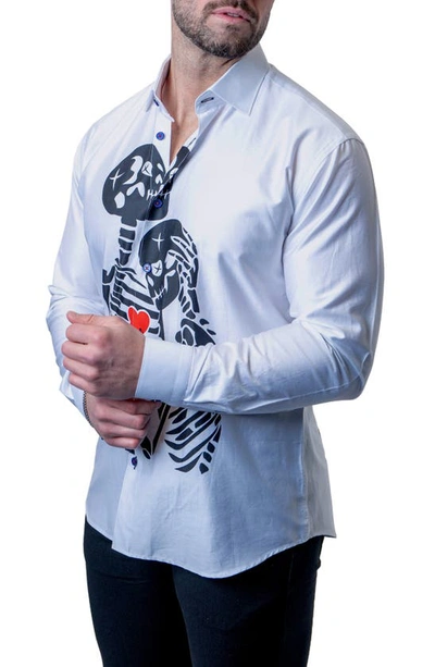 Maceoo Fibonacci Till Death White Button-up Shirt In White