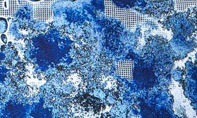 Maceoo Fibonacci Oil Spill Blue Contemporary Fit Button-up Shirt In Blue