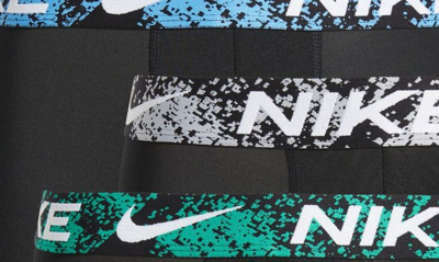 Shop Nike 3-pack Dri-fit Essential Micro Trunks In Black Multi Distress
