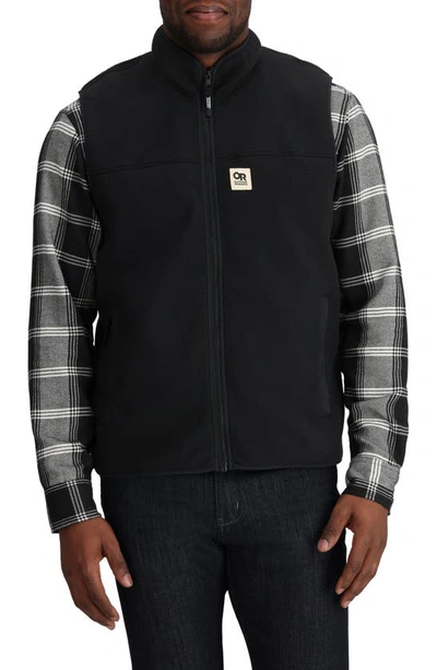 Shop Outdoor Research Tokeland Fleece Vest In Black