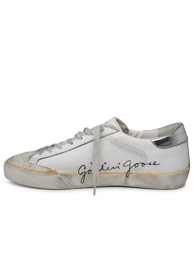 Shop Golden Goose Man  'superstar' White Leather Sneakers