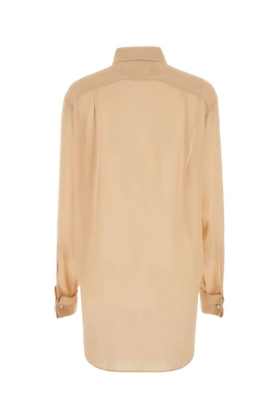 Maison Margiela Woman Skin Pink Crepe Shirt In Pink
