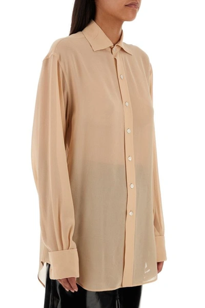 Maison Margiela Woman Skin Pink Crepe Shirt In Pink