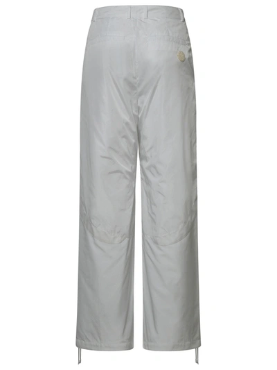 Shop Moncler Woman  White Nylon Pants