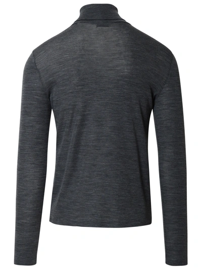 Shop Saint Laurent Grey Wool Turtleneck Sweater Man In Gray