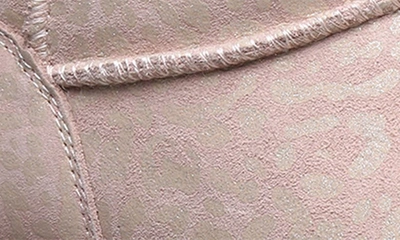 Bearpaw Leopard Print Genuine Shearling Lined Bootie In Pink Leopard Glitter
