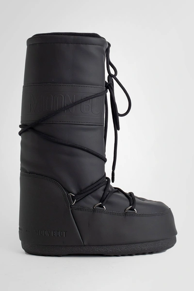 Moon Boot Icon Glance Satin Snow Boots In Black | ModeSens