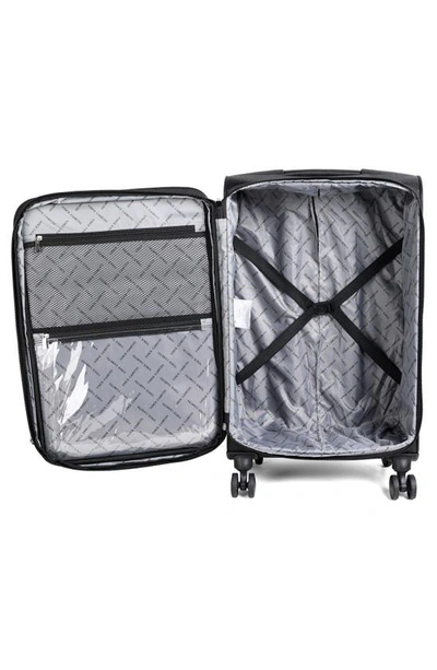 Shop Vince Camuto Set Of Three Shauna Softshell Spinner Suitcase In Black