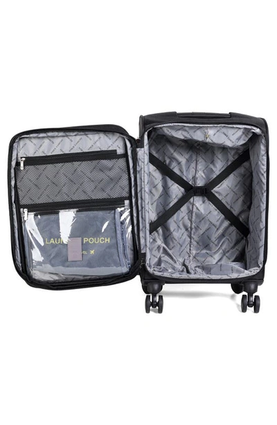 Shop Vince Camuto Set Of Three Ivor Softshell Spinner Suitcase In Black