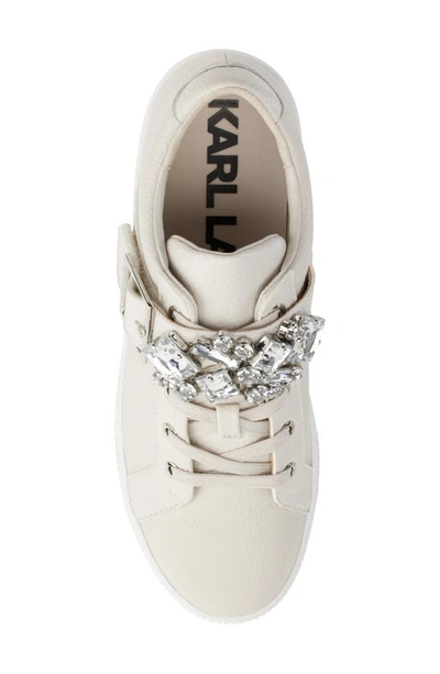 Karl Lagerfeld Verio Platform Sneaker In Soft White