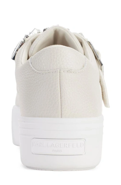 Karl Lagerfeld Verio Platform Sneaker In Soft White