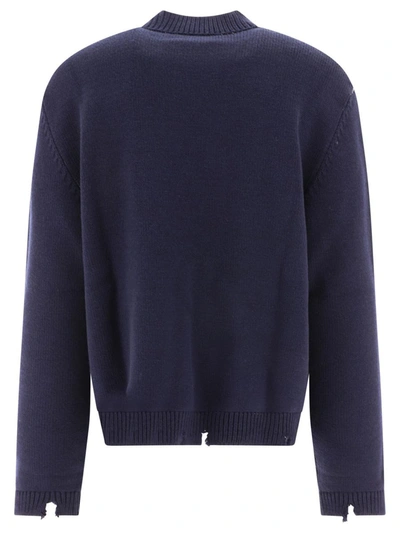 Shop Ambush "felted Knit" Sweater In Blue
