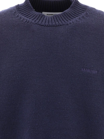 Shop Ambush "felted Knit" Sweater In Blue