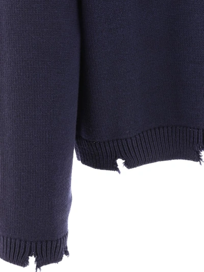 Shop Ambush "felted Knit" Sweater In Blue