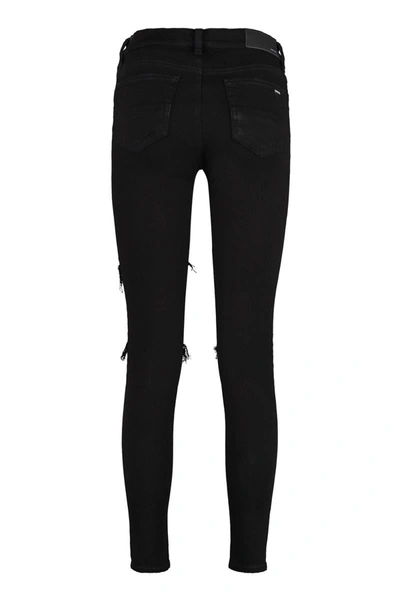Shop Amiri High-rise Skinny-fit Jeans In Black