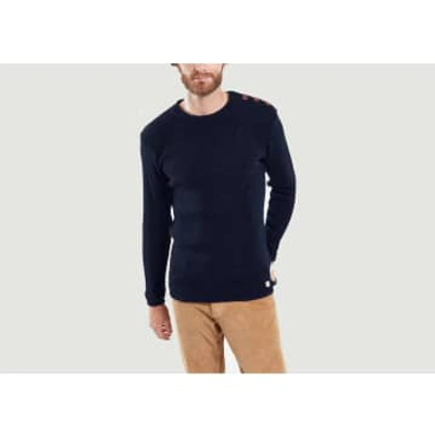 Shop Armor-lux Heritage Marine Sweater In Blue