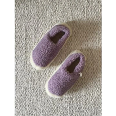 Shop Yoko Wool Siberian Slippers Lilac
