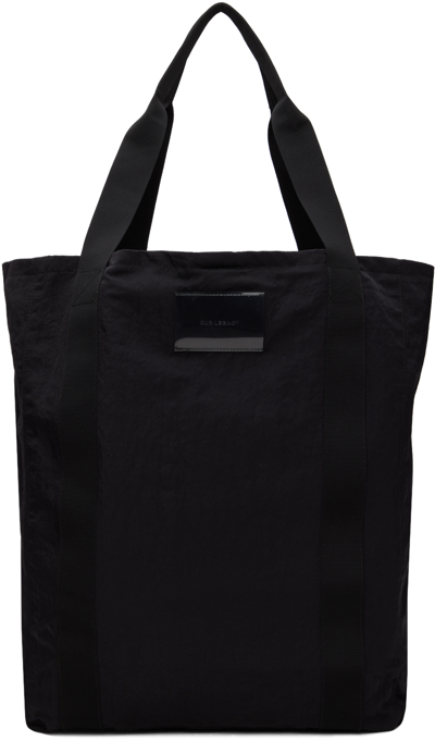 Shop Our Legacy Black Flight Tote In Black Dense Liquid N