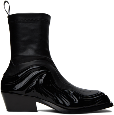 Shop Versace Black Solare Boots In 1b000