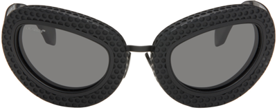 Shop Off-white Black Tokyo Sunglasses In Black Dark Grey
