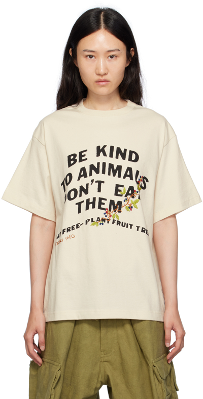 Shop Story Mfg. Off-white Grateful T-shirt In Be Kind