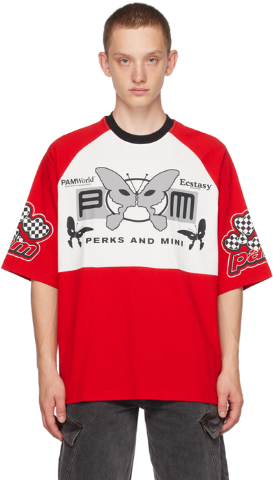 Shop Perks And Mini Red Racer Contrast T-shirt In Multi