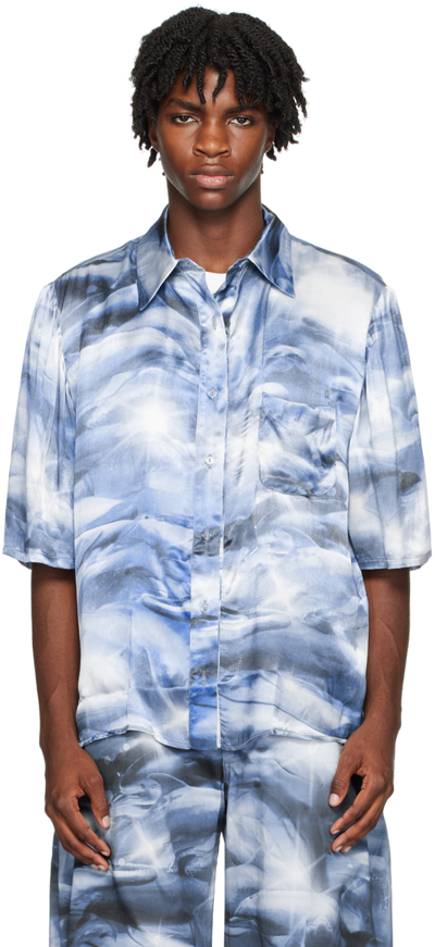 Shop Collina Strada Blue Dolphin Sunny Shirt In Navy Dolphin