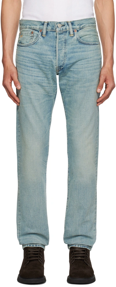 Shop Rrl Blue Slim-fit Jeans In Otisfield Wash