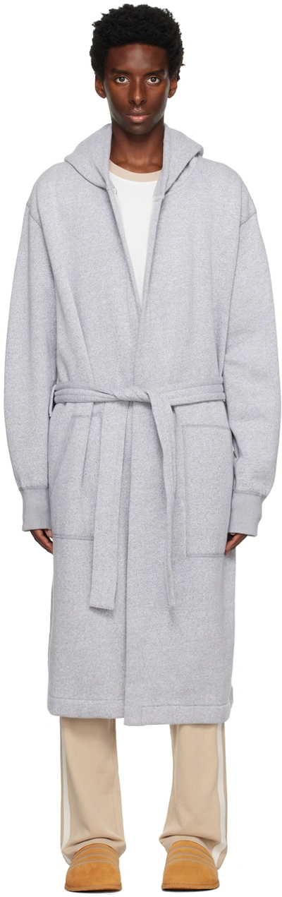 Shop Reigning Champ Gray Hooded Robe In Light Grey