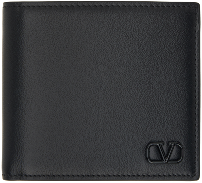 Shop Valentino Black Vlogo Signature Wallet In 0no Nero