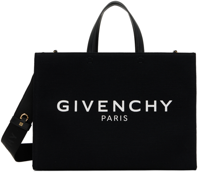 Shop Givenchy Black Medium G-tote Bag In 001 Black