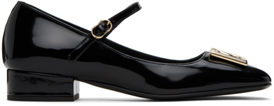 Shop Dolce & Gabbana Black Logo Heels In 80999 Nero