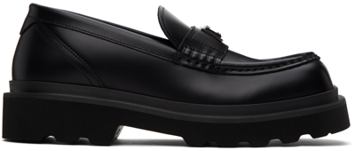 Shop Dolce & Gabbana Black Hardware Loafers In 80999 Black